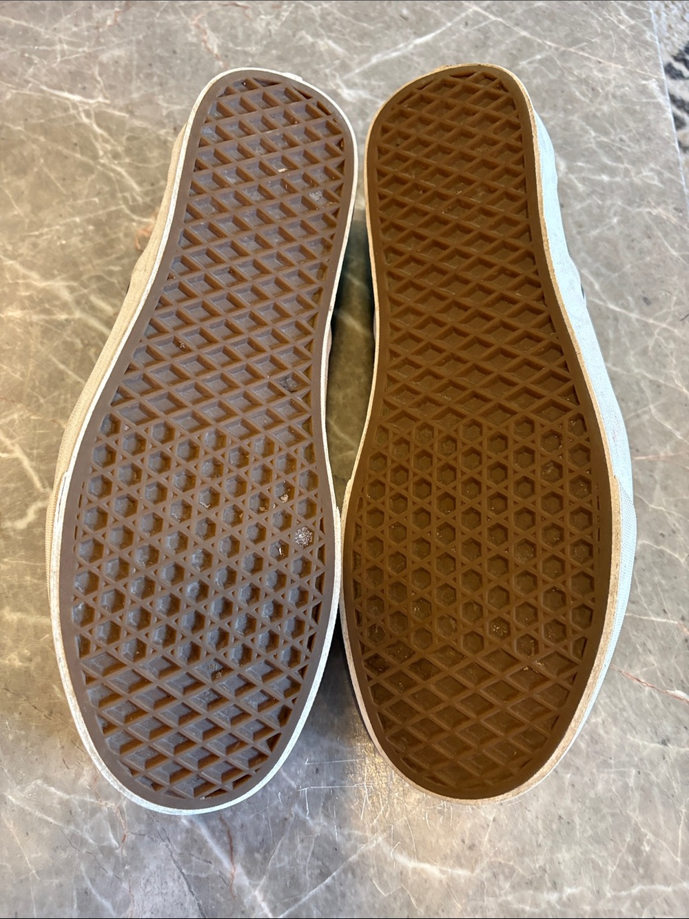 Vans Low-Top Slip-on Sneakers with Brown Gum Waffle Soles - Picture 2 of 3